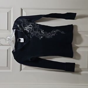 Harley Davidson Thermal Knit Henley Shirt Size Small